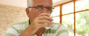 HHRC-Senior man drinking water
